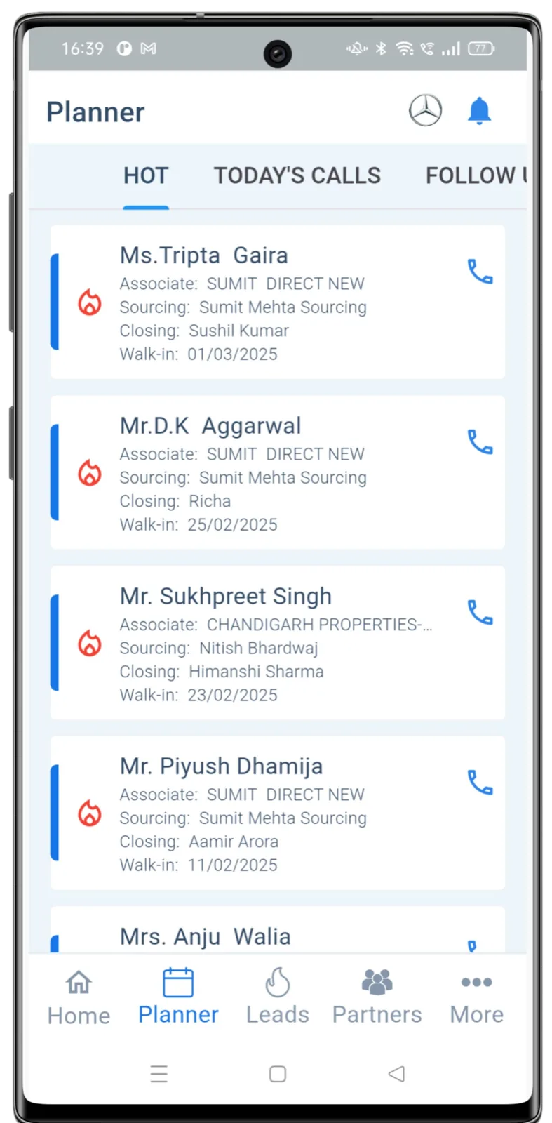 Sushma Sales lead planner mobile app