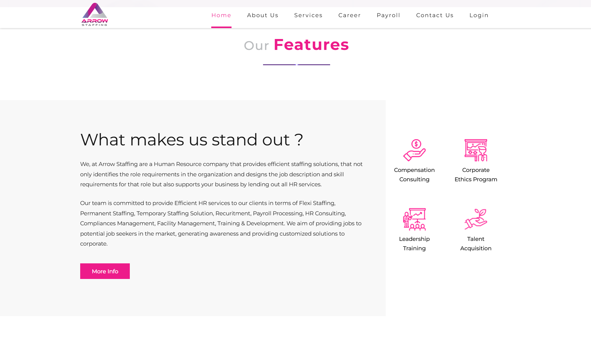 Arrow Staffing Solution screen 4