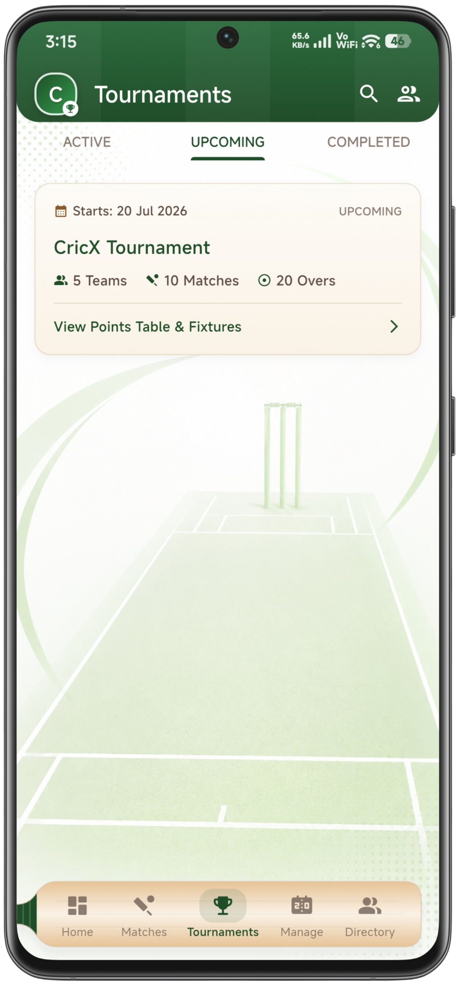 CricX screen 5