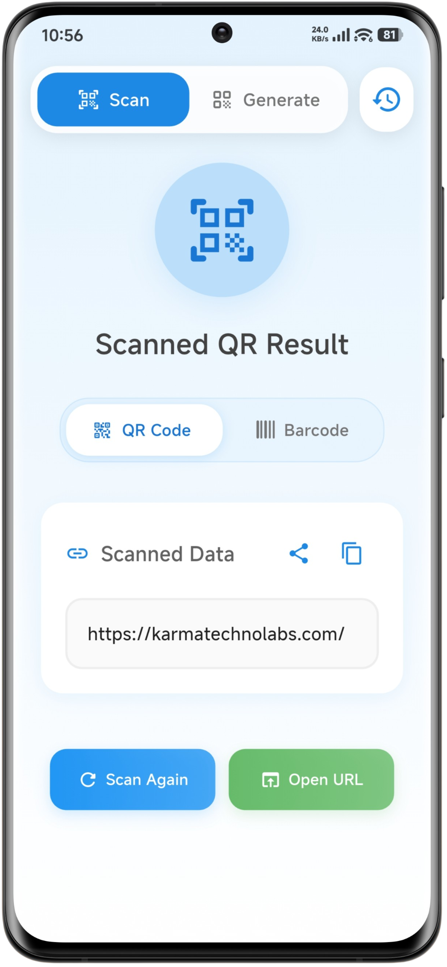 QR & Barcode Scanner screen 3