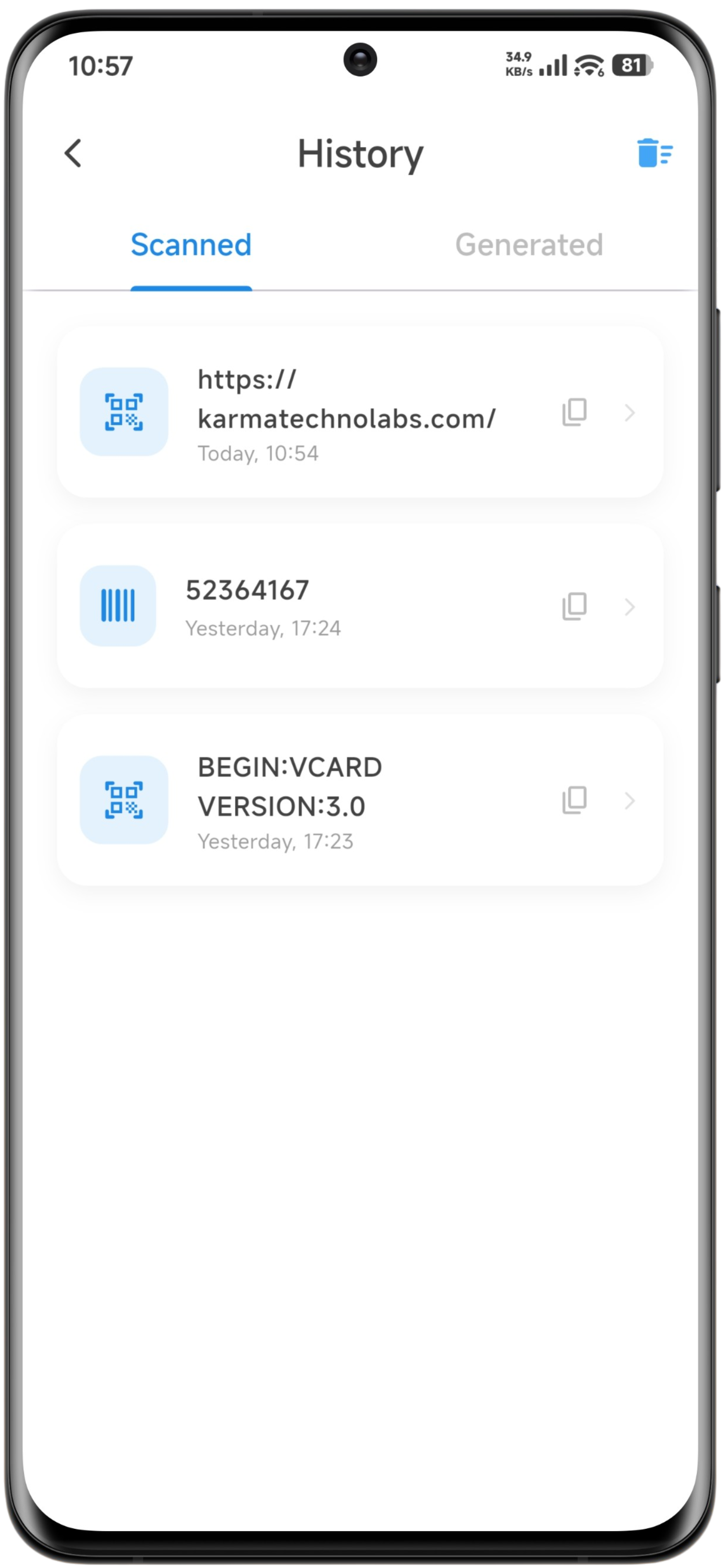 QR & Barcode Scanner screen 8