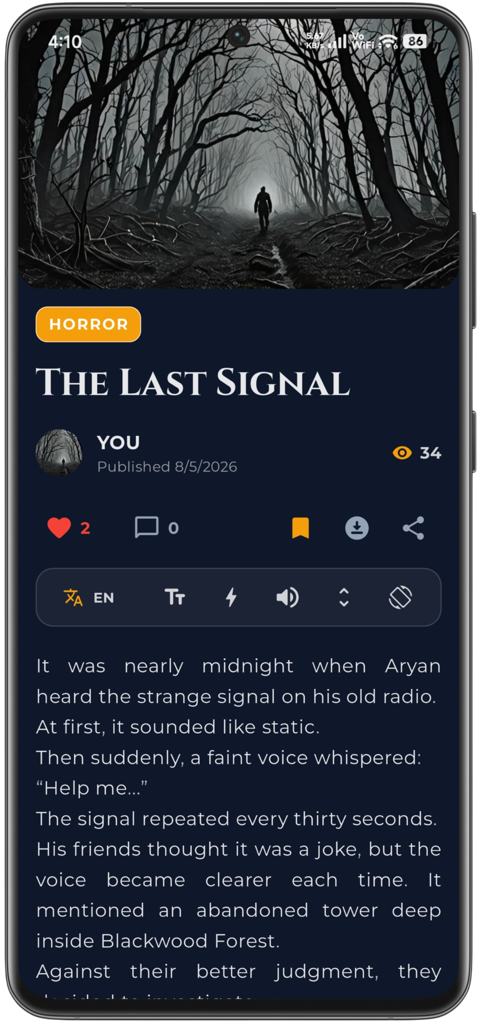 StoryHub: Read & Share Stories screen 6