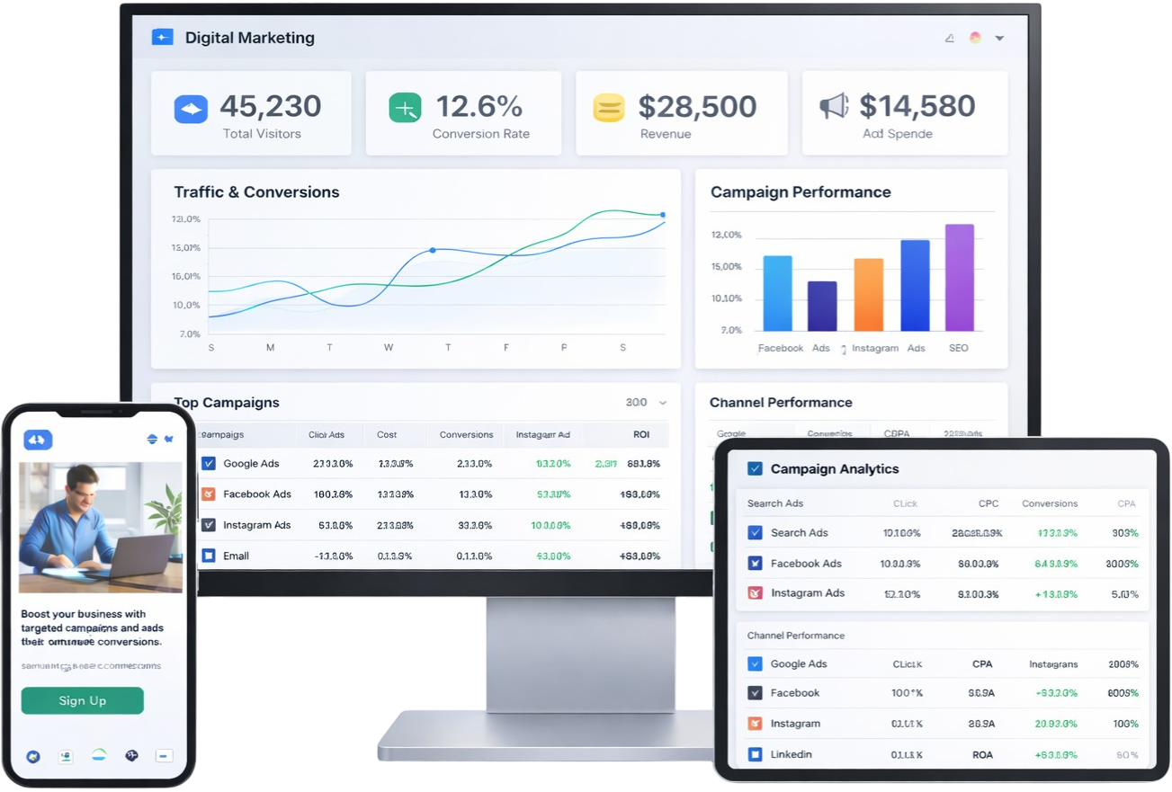 Digital Marketing design mockup